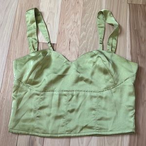 Abercrombie Satin Green Tank